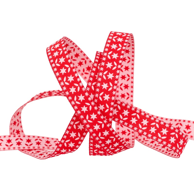 Buon Natale – Twinkle Stars in Pomegranate – 1/2″ – by Joanna Figueroa – One Yard