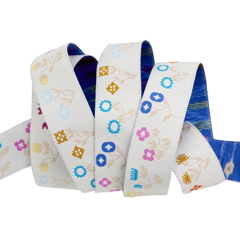 Salutations – Funky Flowers – 7/8″ width – by Rashida Coleman Hale – One Yard