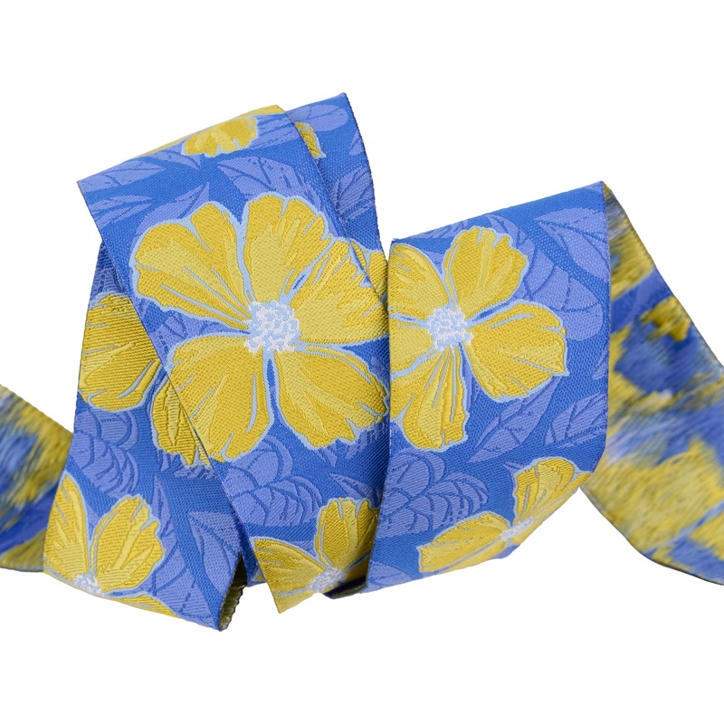Wildflowers in Yellow – 1-1/2″ width – Meadow – One Yard