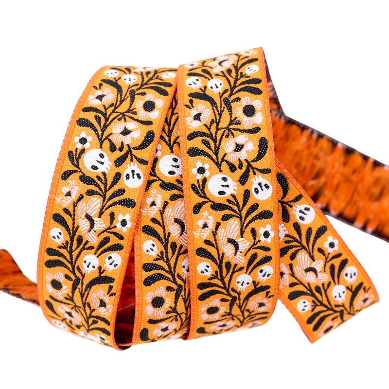 Witchy Ways – Skull Vine – 1″ width – by Cori Dantini – One Yard