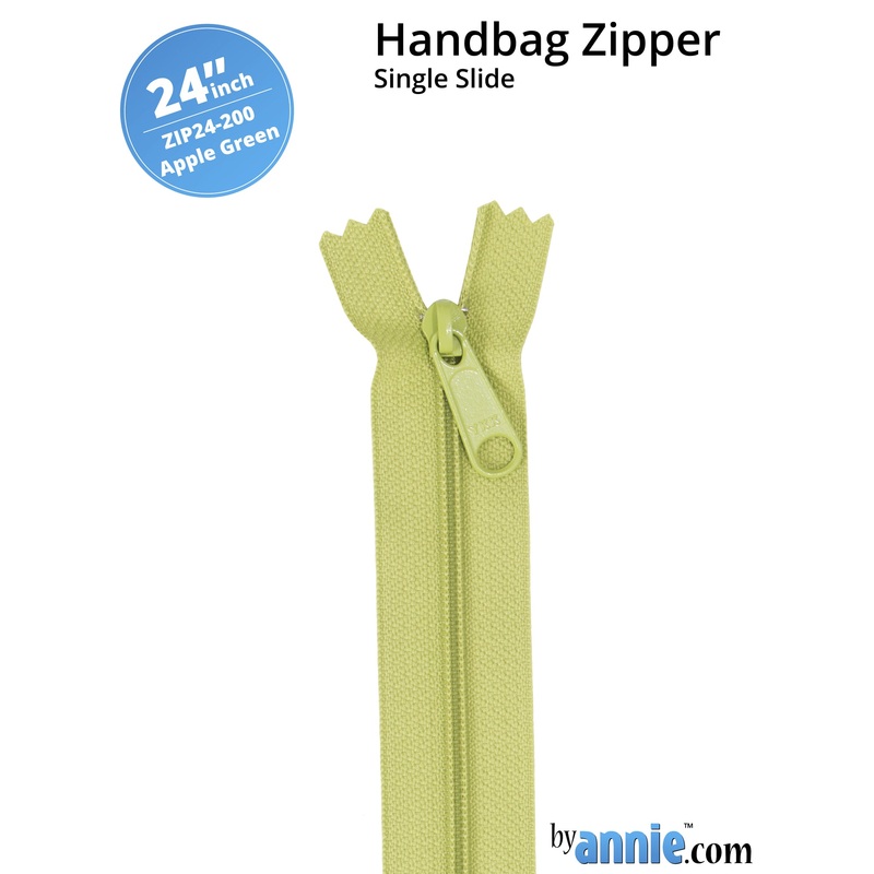 24″ Handbag Zipper – Single Slide – Apple Green