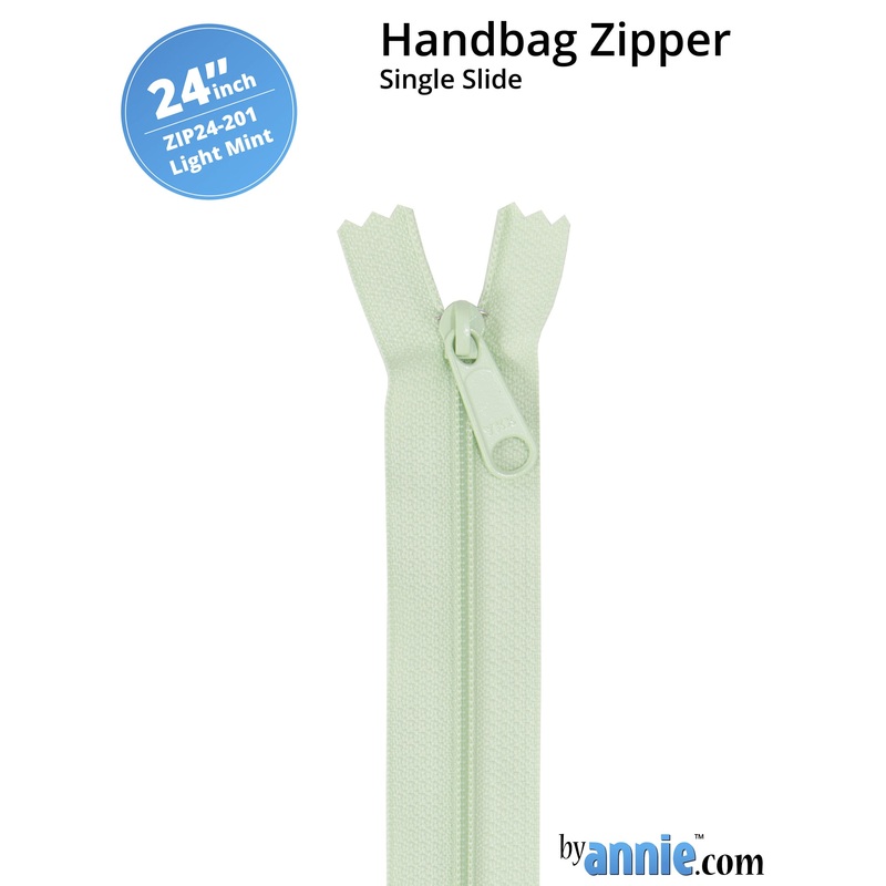 24″ Handbag Zipper – Single Slide – Light Mint