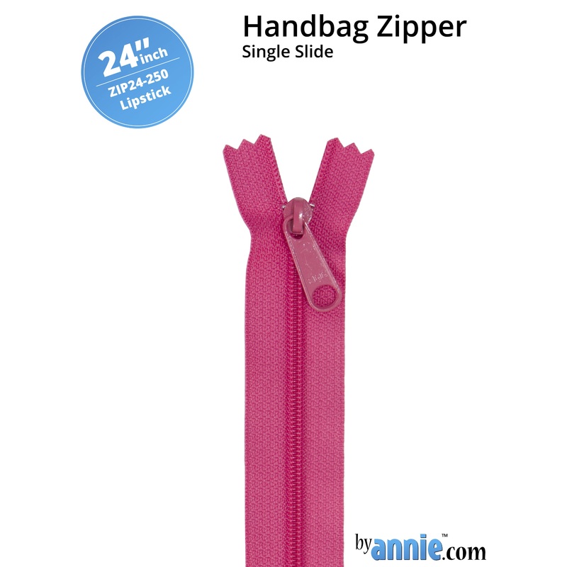 24″ Handbag Zipper – Single Slide – Lipstick