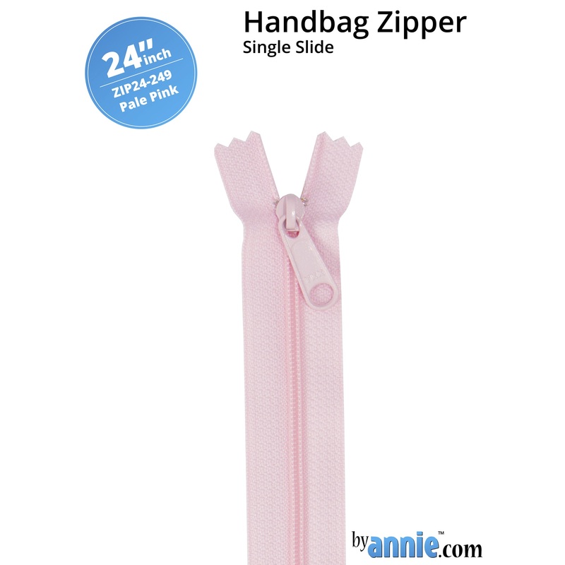 24″ Handbag Zipper – Single Slide – Pale Pink