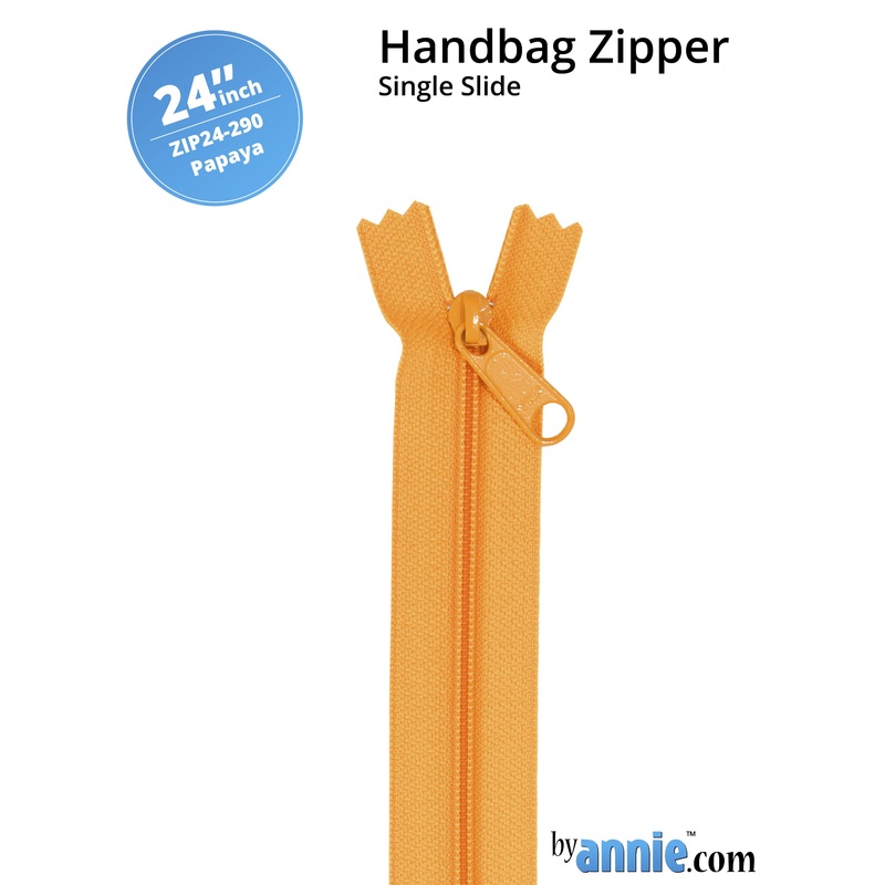 24″ Handbag Zipper – Single Slide – Papaya