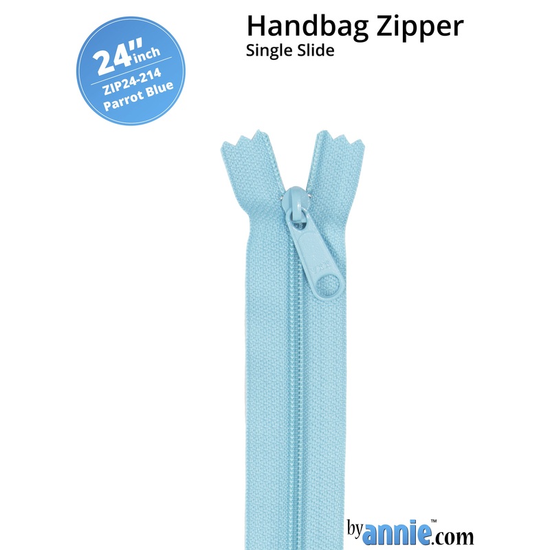 24″ Handbag Zipper – Single Slide – Parrot Blue