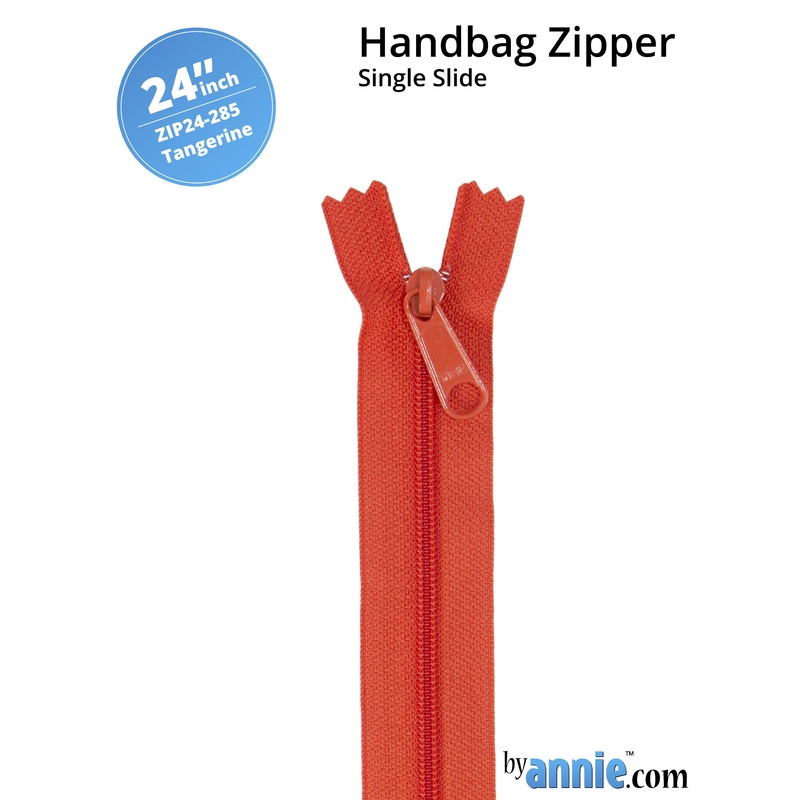 24″ Handbag Zipper – Single Slide – Tangerine
