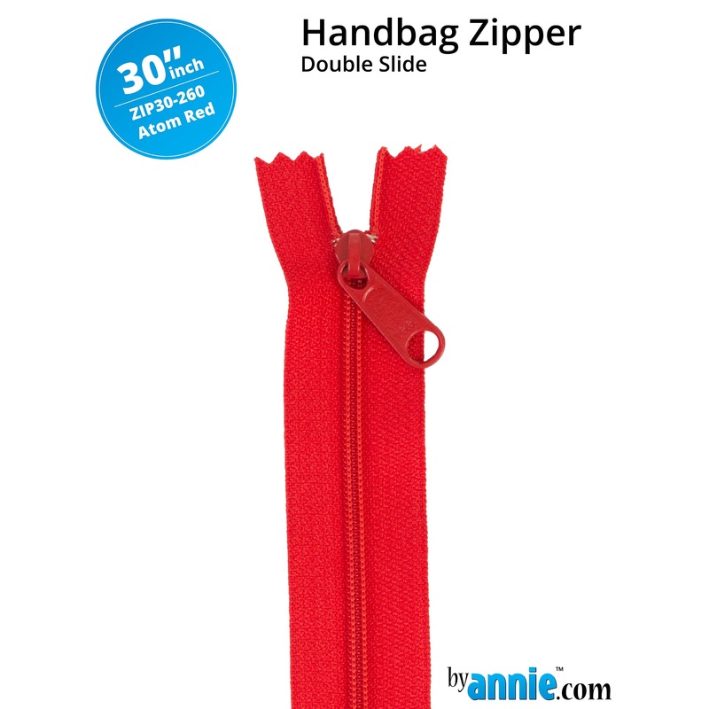 30″ Handbag Zipper – Double Slide – Atom Red