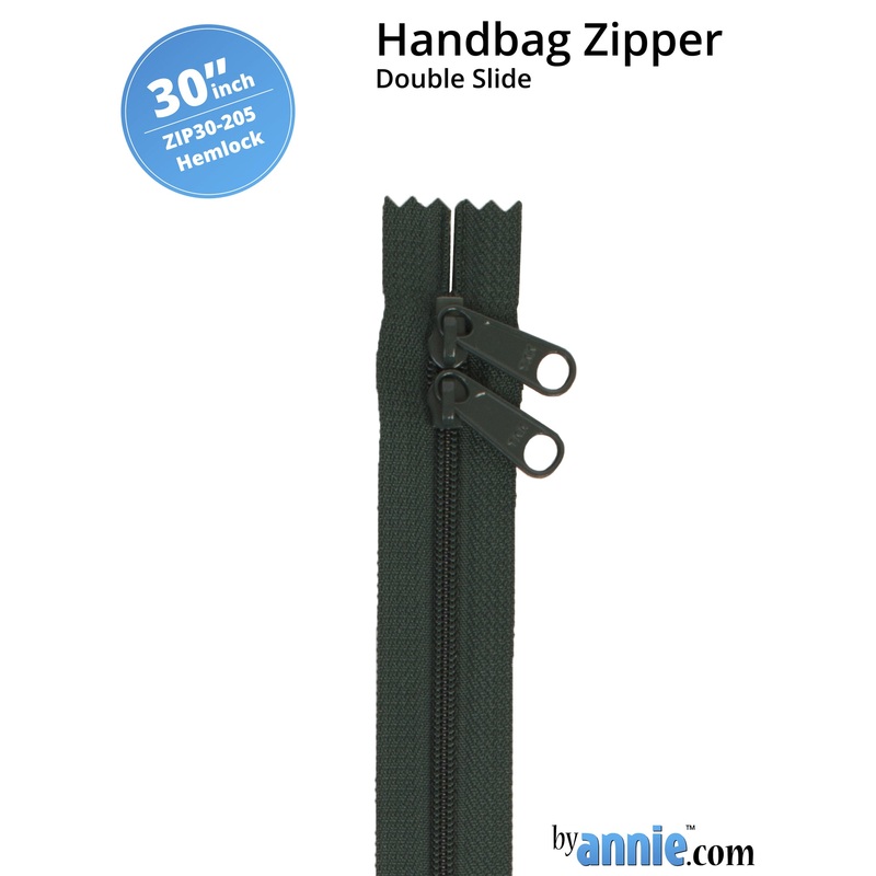 30″ Handbag Zipper – Double Slide – Hemlock