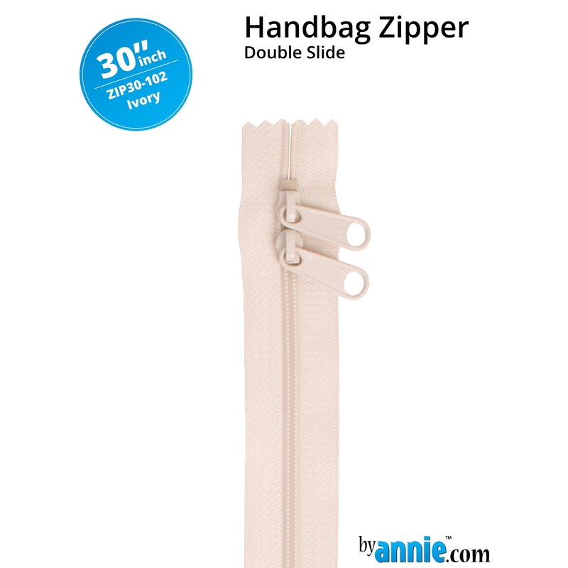 30″ Handbag Zipper – Double Slide – Ivory