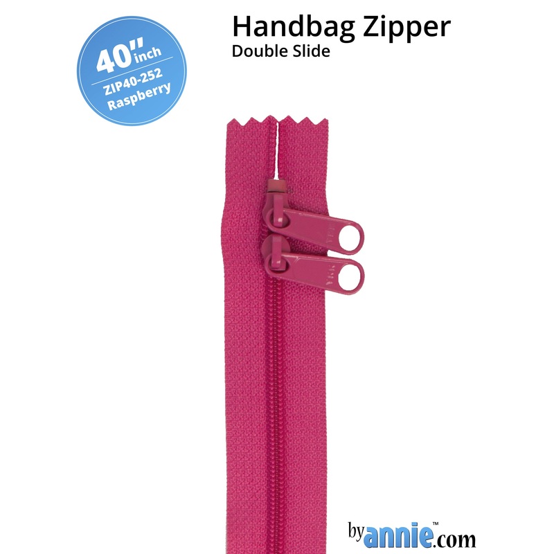 40″ Handbag Zipper – Double Slide – Raspberry