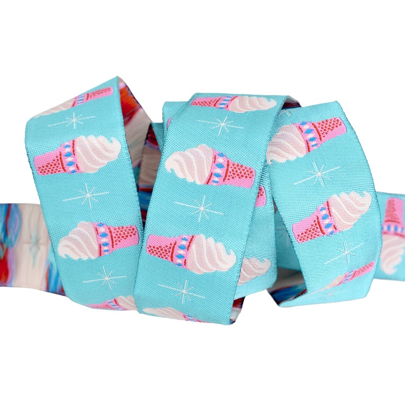 Best Day – Ice Cream in Turquoise 1-1/4″ – by Melody Miller – One Yard