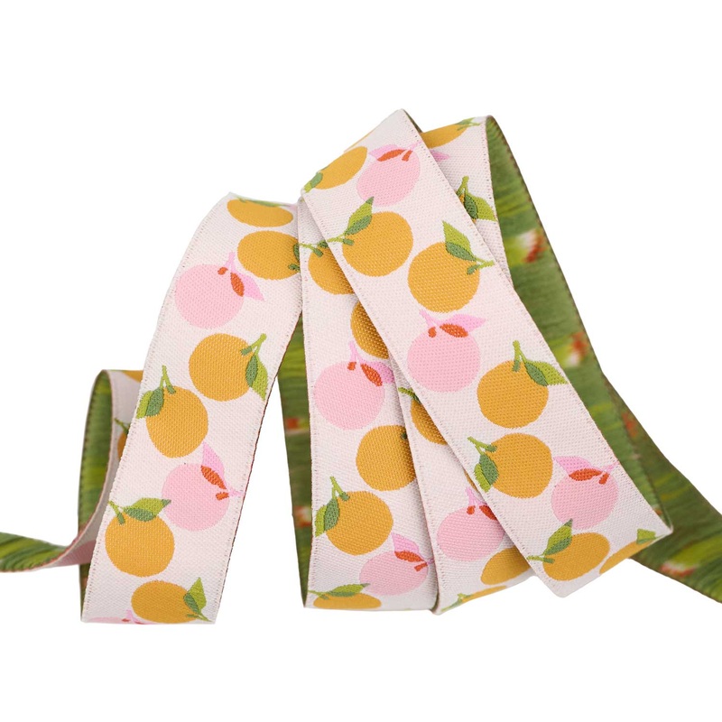 Best Day – Oranges in Natural 7/8″  – by Melody Miller – One Yard