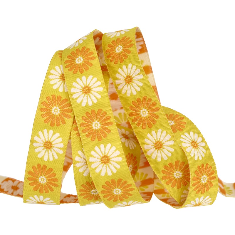 Best Day – Vintage Flower in Golden Hour 5/8″  – by Melody Miller – One Yard