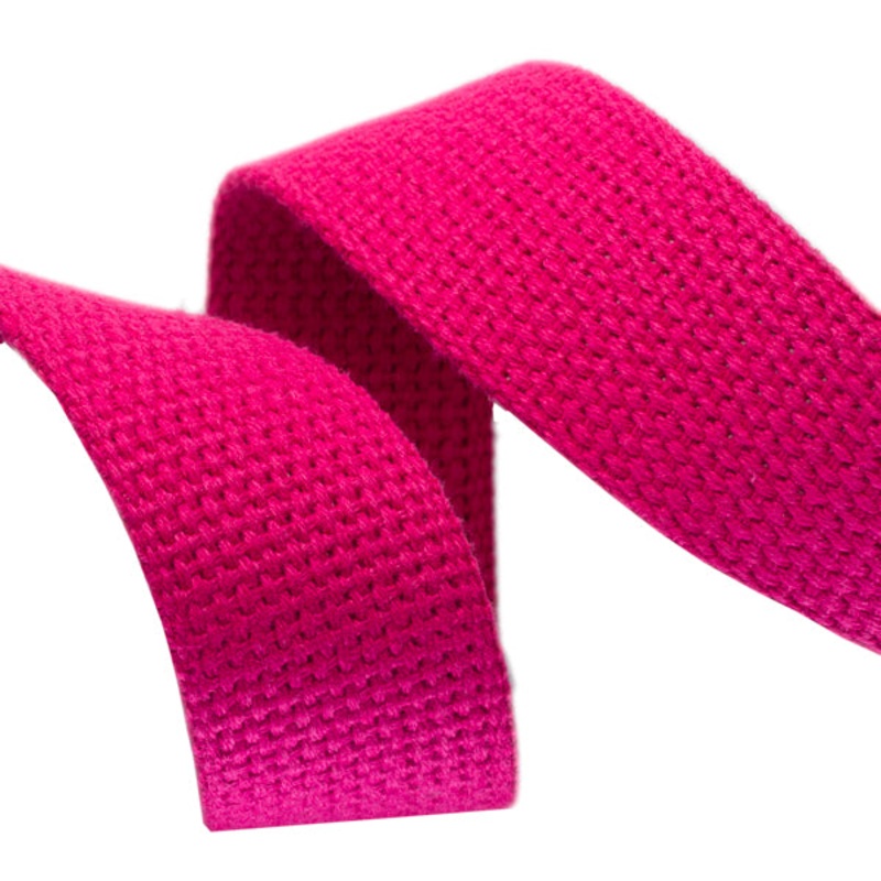 1.25″ Hot Pink Heavyweight Cotton Webbing