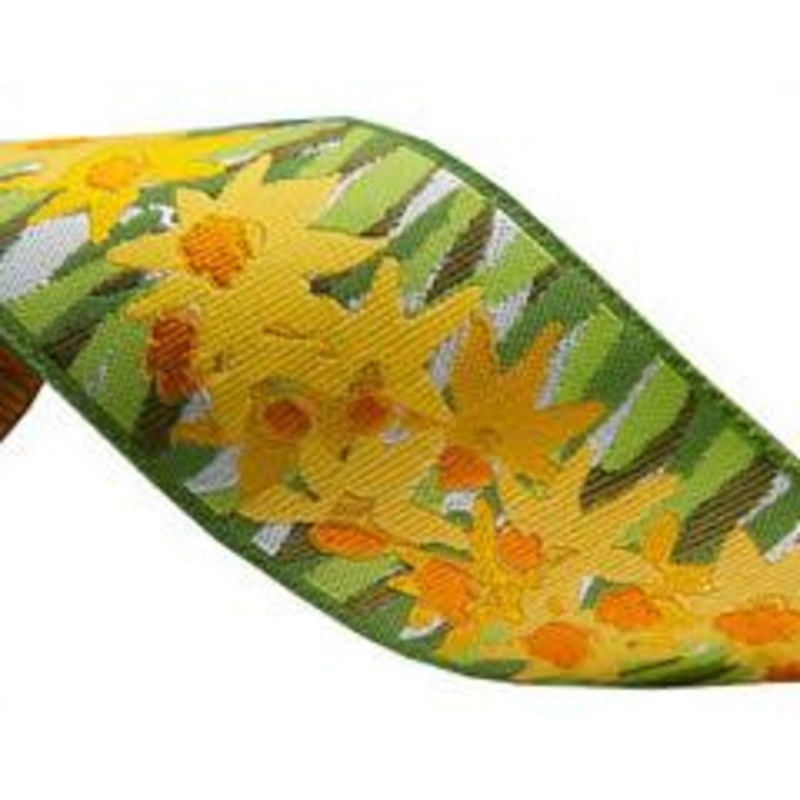 Artistic Daffodil Ribbon by LFN Textiles – 1-1/2″- by the yard