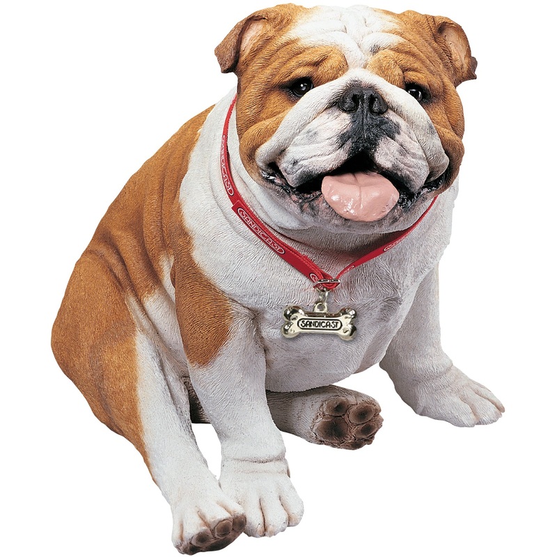 Sandicast “Life Size Large” Sitting Fawn Bulldog Sculpture