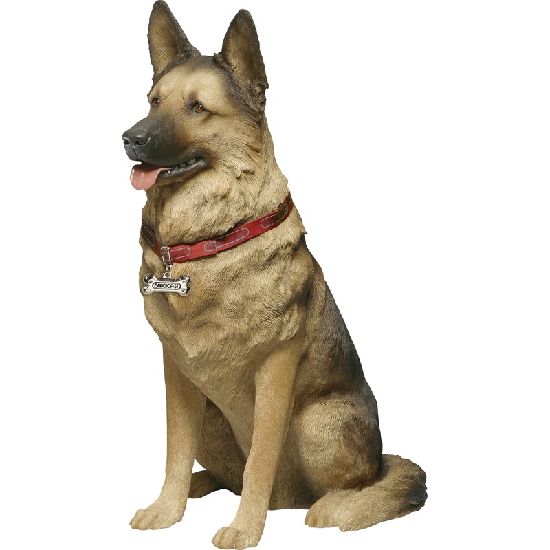 Sandicast “Life Size Large” Sitting German Shepherd Dog Sculpture