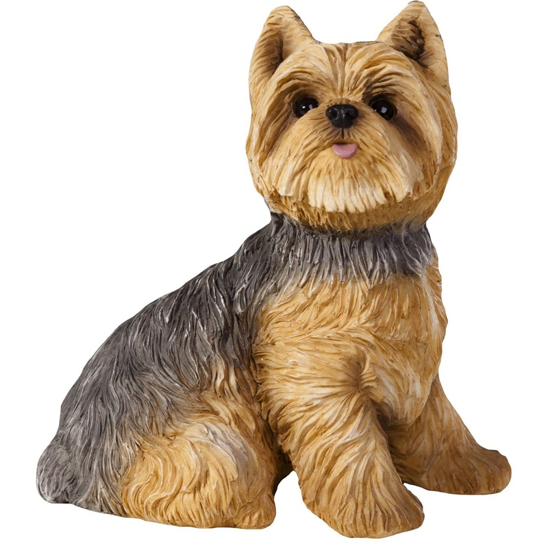 Sandicast “Life Size” Sitting Yorkshire Terrier Dog Sculpture