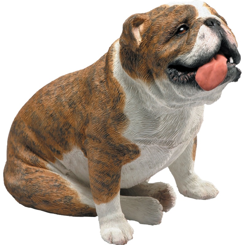 Sandicast “Mid Size” Sitting Brindle Bulldog Sculpture