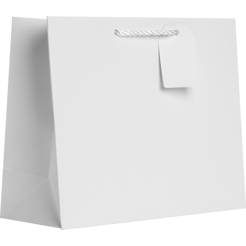 Heavyweight Solid Color Large Gift Bags, Matte White
