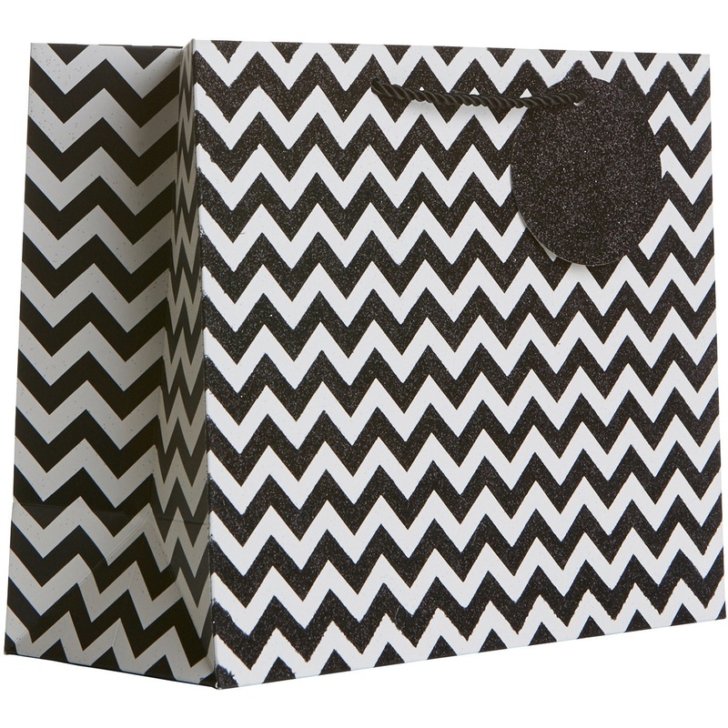 Large Matte Gift Bags with Glitter, Sophisticate