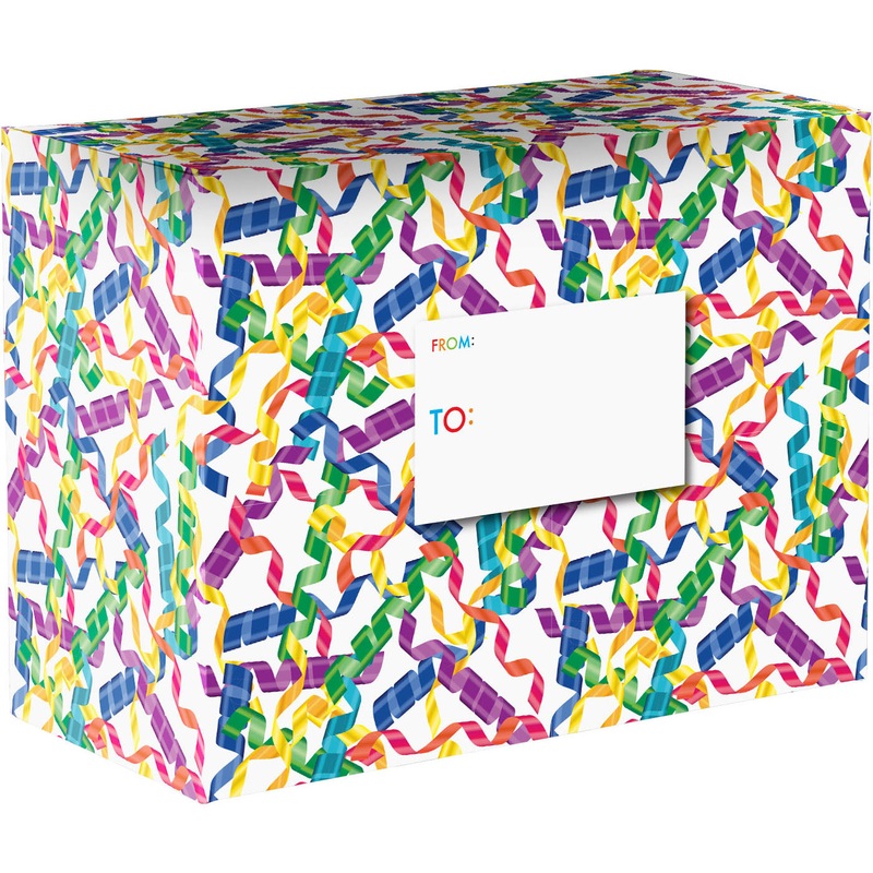 Streamers Medium Birthday Printed Gift Mailing Boxes