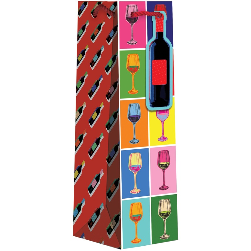 Wine Bottle Gift Bags, Wine Glasses