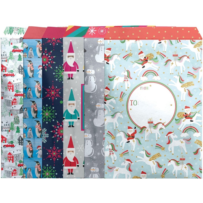 12 Count Medium Christmas Decorative Foam Padded Mailing Envelopes