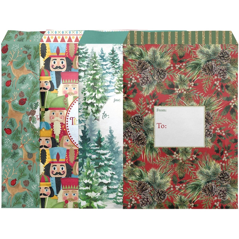 12 Count Medium Traditional Christmas Decorative Foam Padded Mailing Envelopes