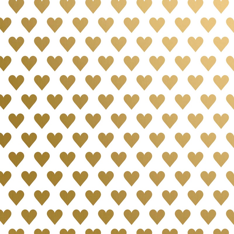 Gold Hearts Wedding Gift Wrap