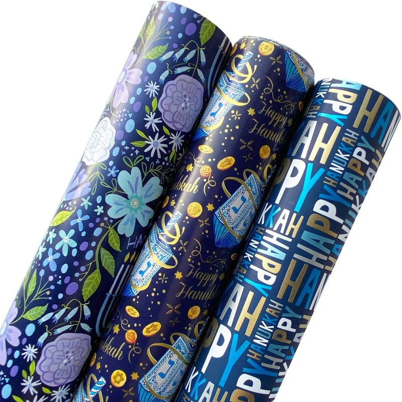 Hanukkah Wrapping Paper Roll Bundle
