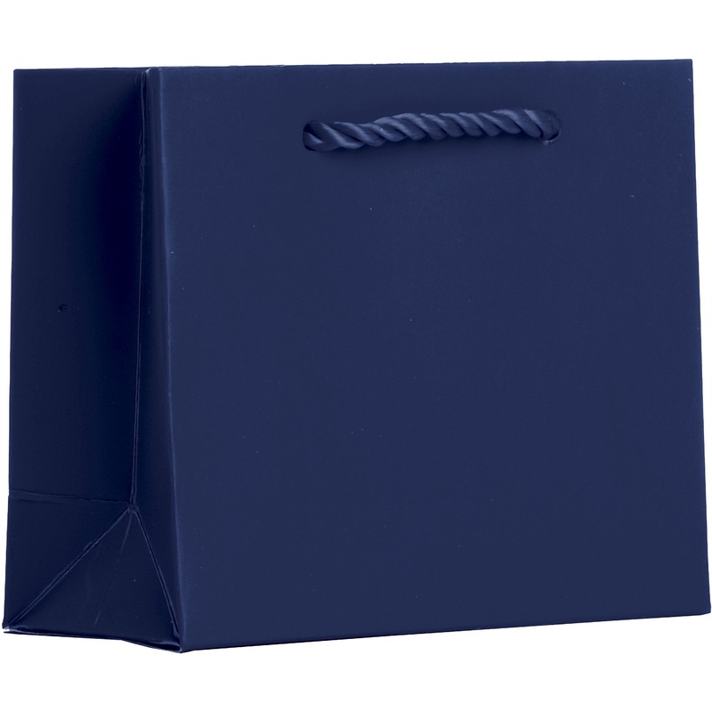Heavyweight Solid Color Tiny Gift Bags, Matte Navy Blue