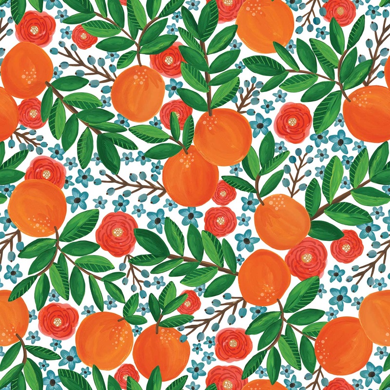 Orange Grove Gift Wrap