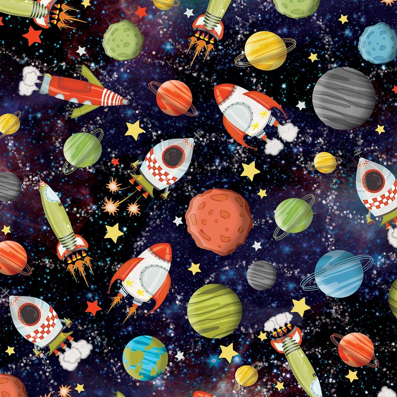 Space Gravity Birthday Gift Wrap