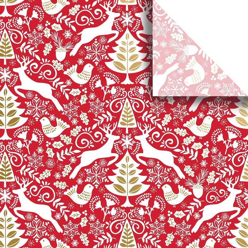 Red Scandanavian 20″ x 30″ Christmas Gift Tissue Paper