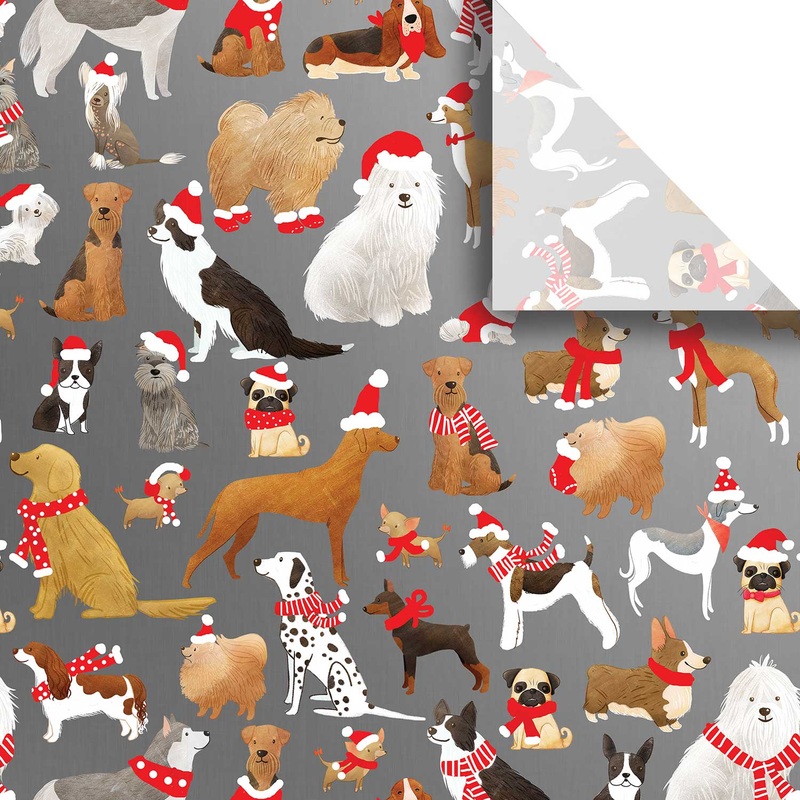 Santa’s Helper Dogs 20″ x 30″ Christmas Gift Tissue Paper
