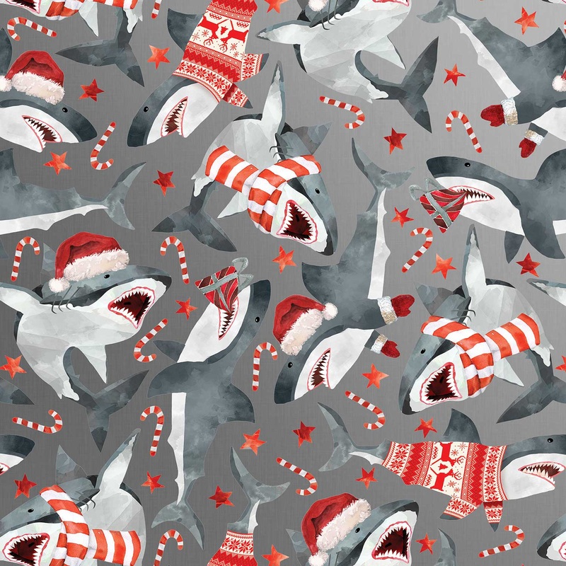 Sharks Christmas Gift Wrap
