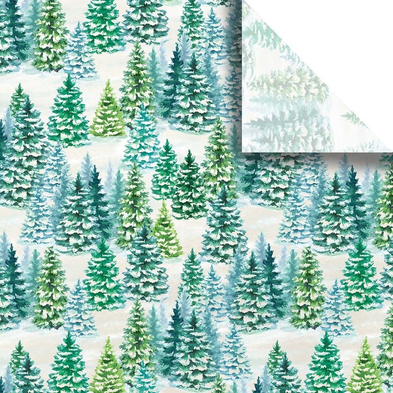 Snowy Trees 20″ x 30″ Christmas Gift Tissue Paper