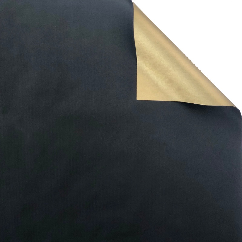 Two-Sided Black Gold Kraft Gift Wrap