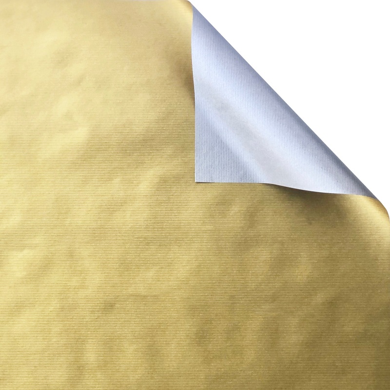 Two-Sided Gold Silver Kraft Gift Wrap