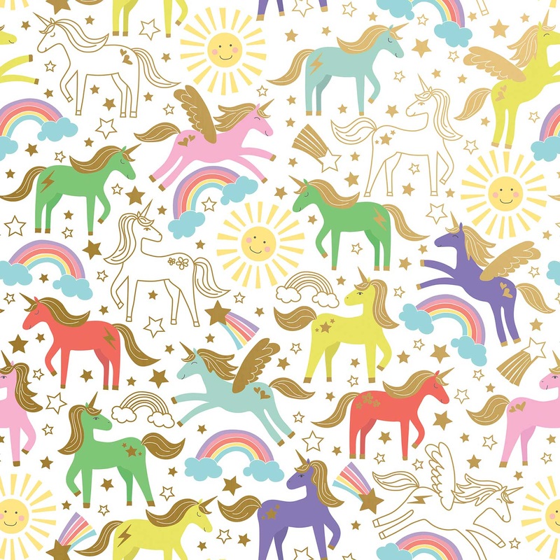 Unicorns Birthday Gift Wrap