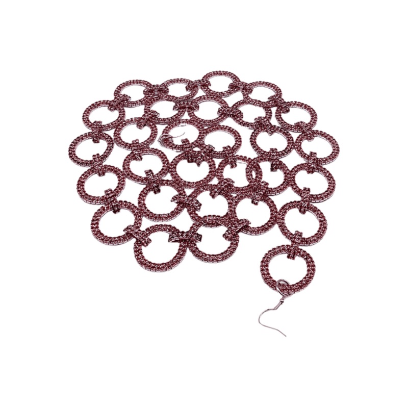 3′ Circle Embellished Garland with Hooks: Hot Pink
