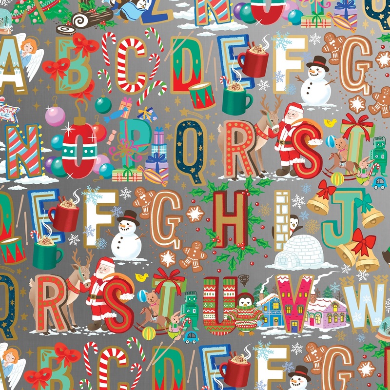 Alphabet Christmas Gift Wrap