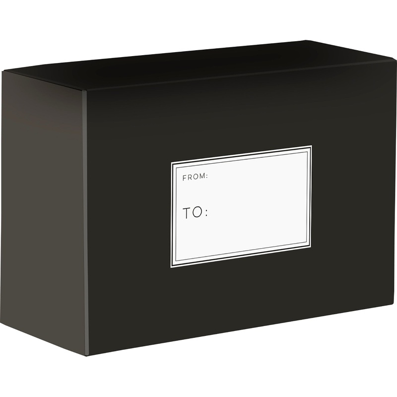 Black Medium Printed Gift Mailing Boxes