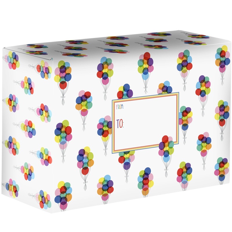 Bunch of Balloons Medium Birthday Printed Gift Mailing Boxes