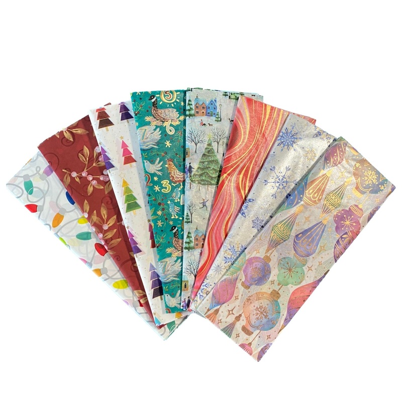 Elegant Christmas Gift Tissue Paper Bundle, 32-Sheets
