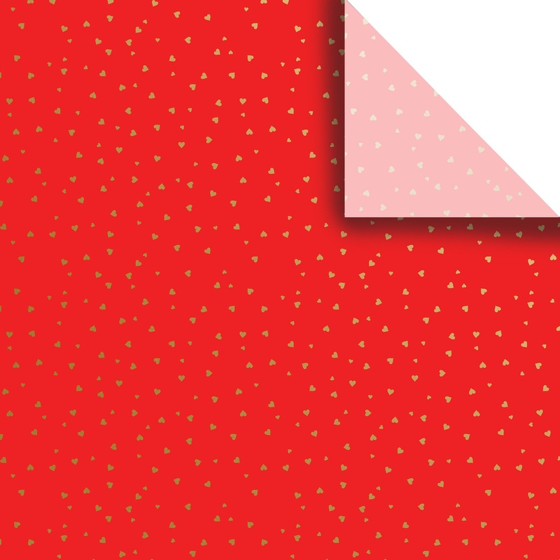 Gold Red Hearts 20″ x 30″ Gift Tissue Paper
