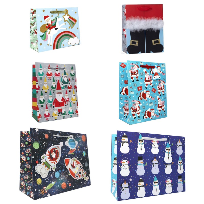 Kids Christmas Gift Bag Bundle, 6-Count