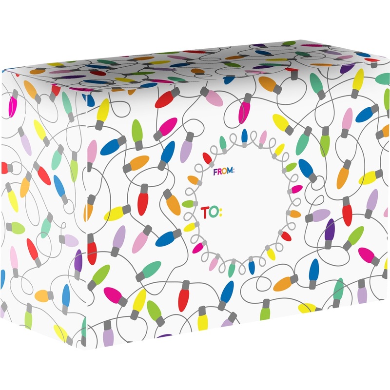 Lights Small Christmas Printed Gift Mailing Boxes